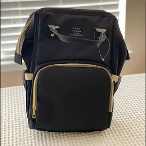 New Stylish Backpack Diaper Bag-gold zippers